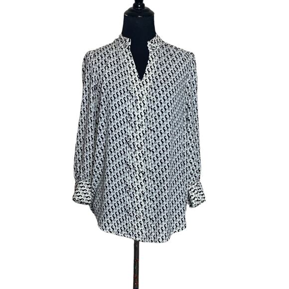 Moulinette Soeurs seahorse print button down blouse size 2 - Picture 1 of 13
